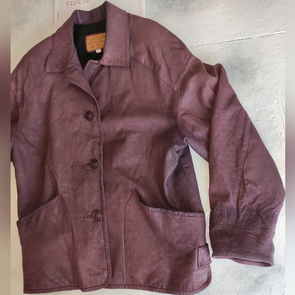The Olde Hide House Leather Suede Jacket Size 12 - Picture 4 of 10